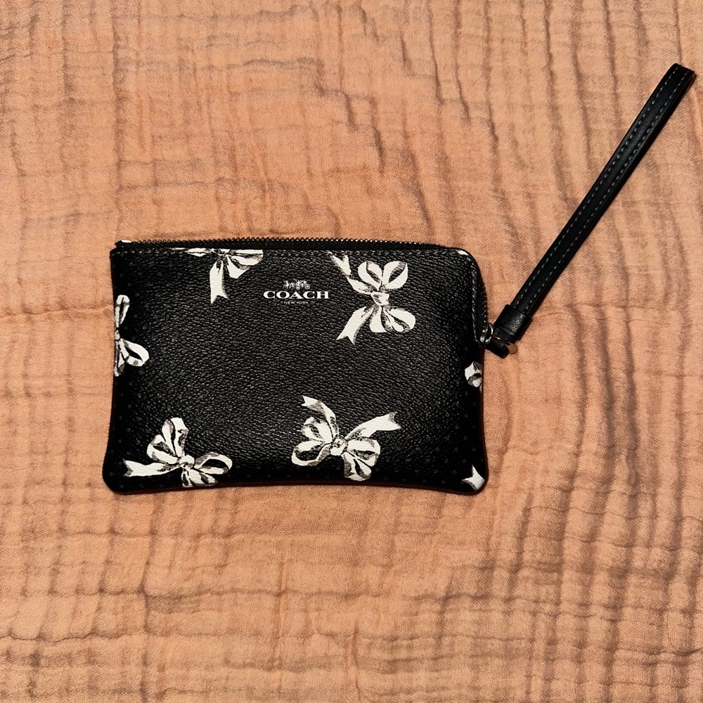 Coach Zip wristlet with bow print - Picture 3 of 12